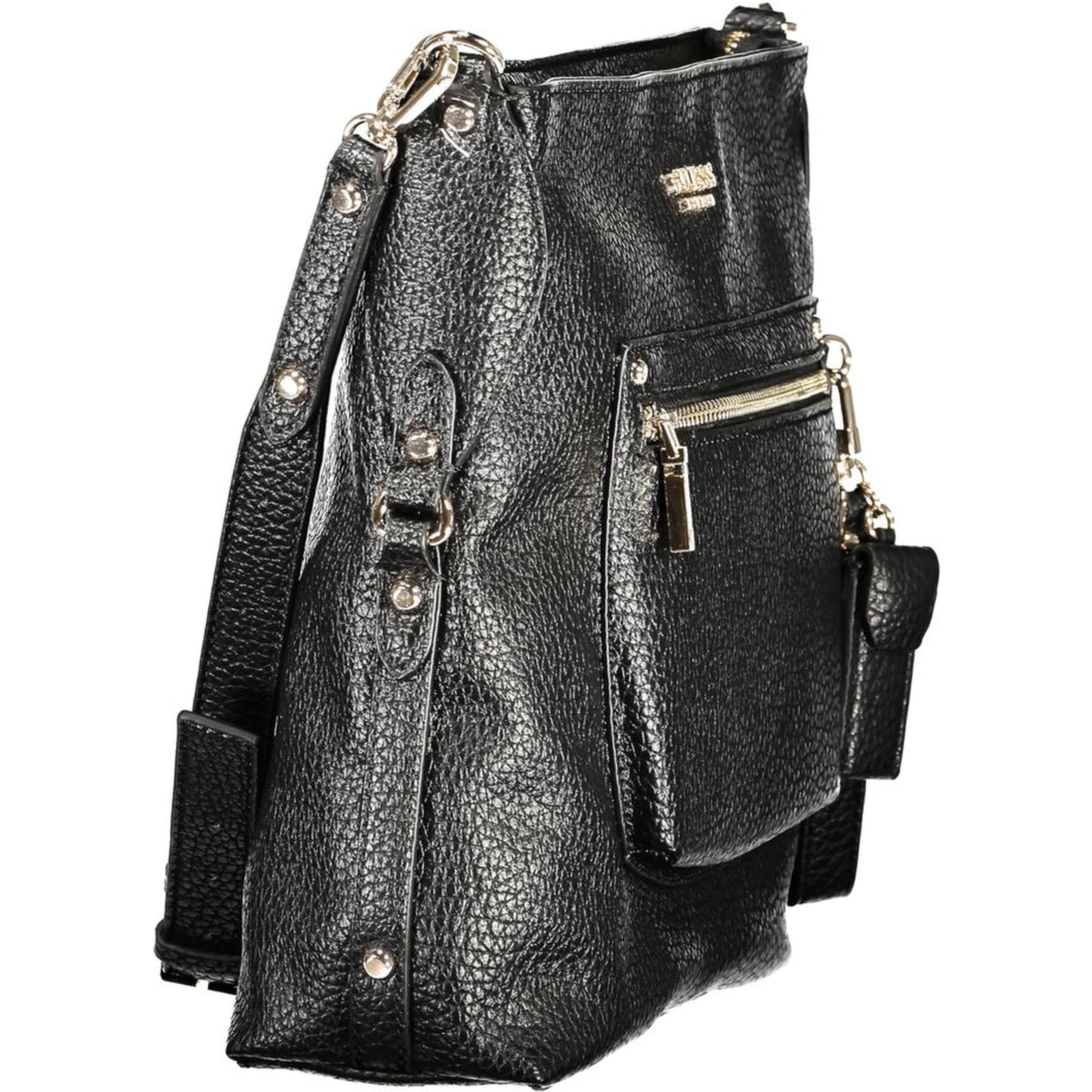 Black Polyurethane Women's Handbag