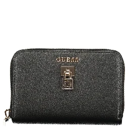 Nero Poliuretano Women Wallet