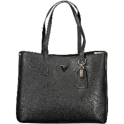 Black Polyurethane Women's Handbag
