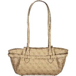 حقيبة يد نسائية من البولي يوريثان البيج