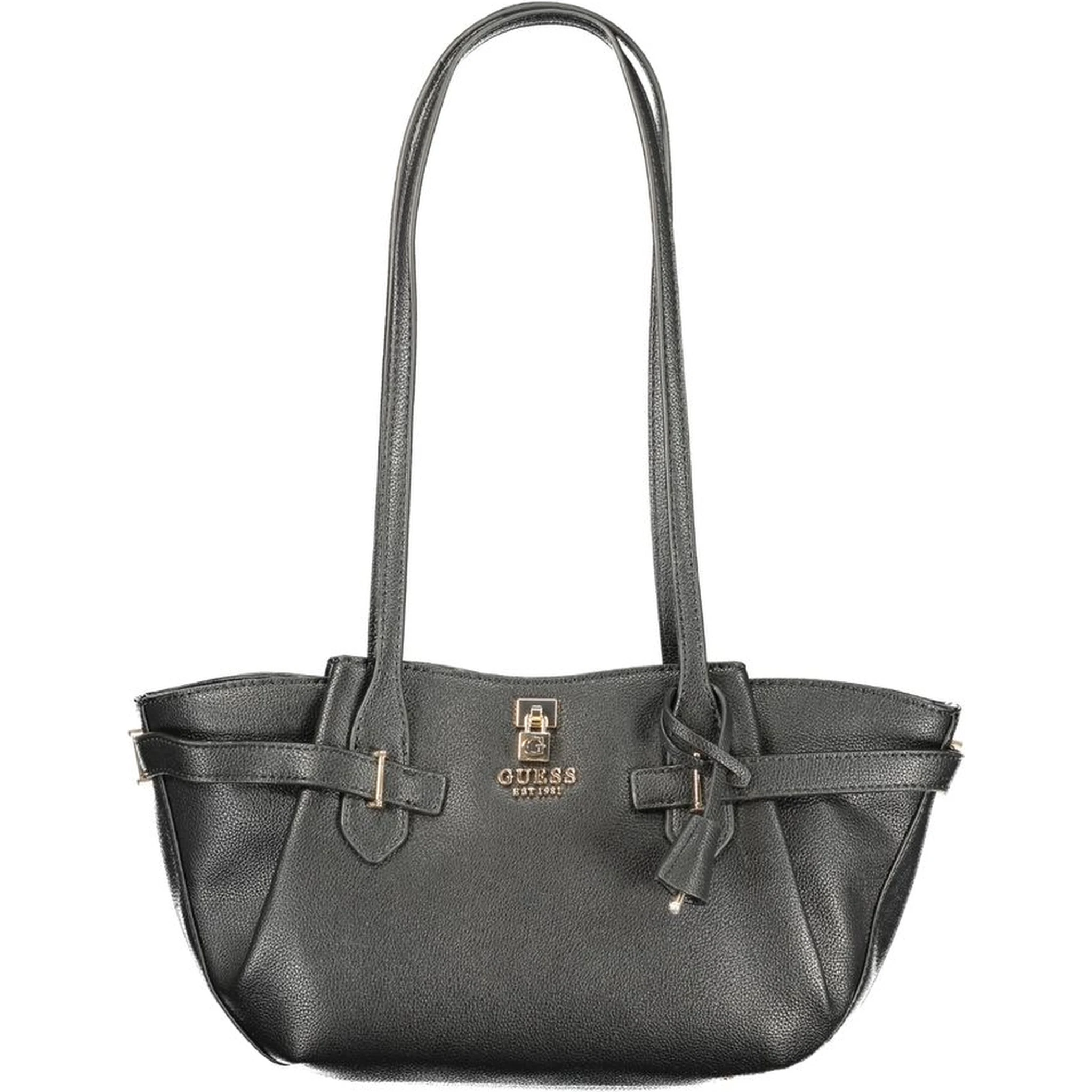 Nero Polyurethane Women Handbag
