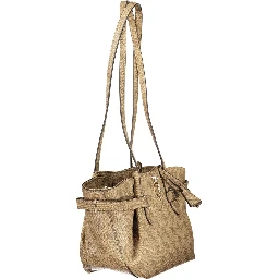 حقيبة يد نسائية من البولي يوريثان البيج