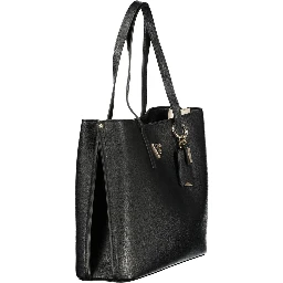 Black Polyurethane Women's Handbag