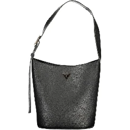 حقيبة يد نسائية سوداء من البولي يوريثان