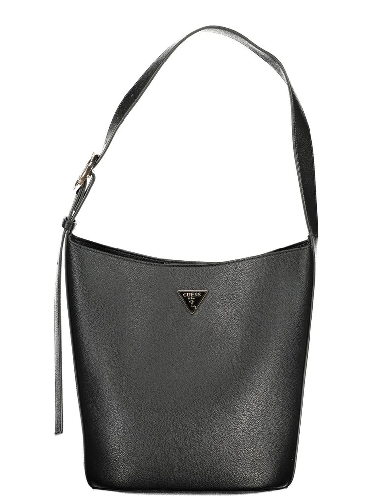 حقيبة يد نسائية سوداء من البولي يوريثان