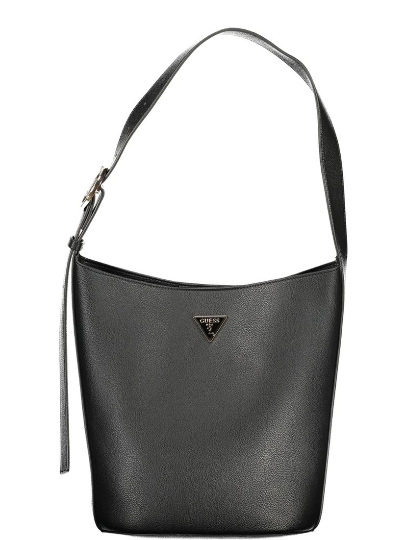 حقيبة يد نسائية سوداء من البولي يوريثان