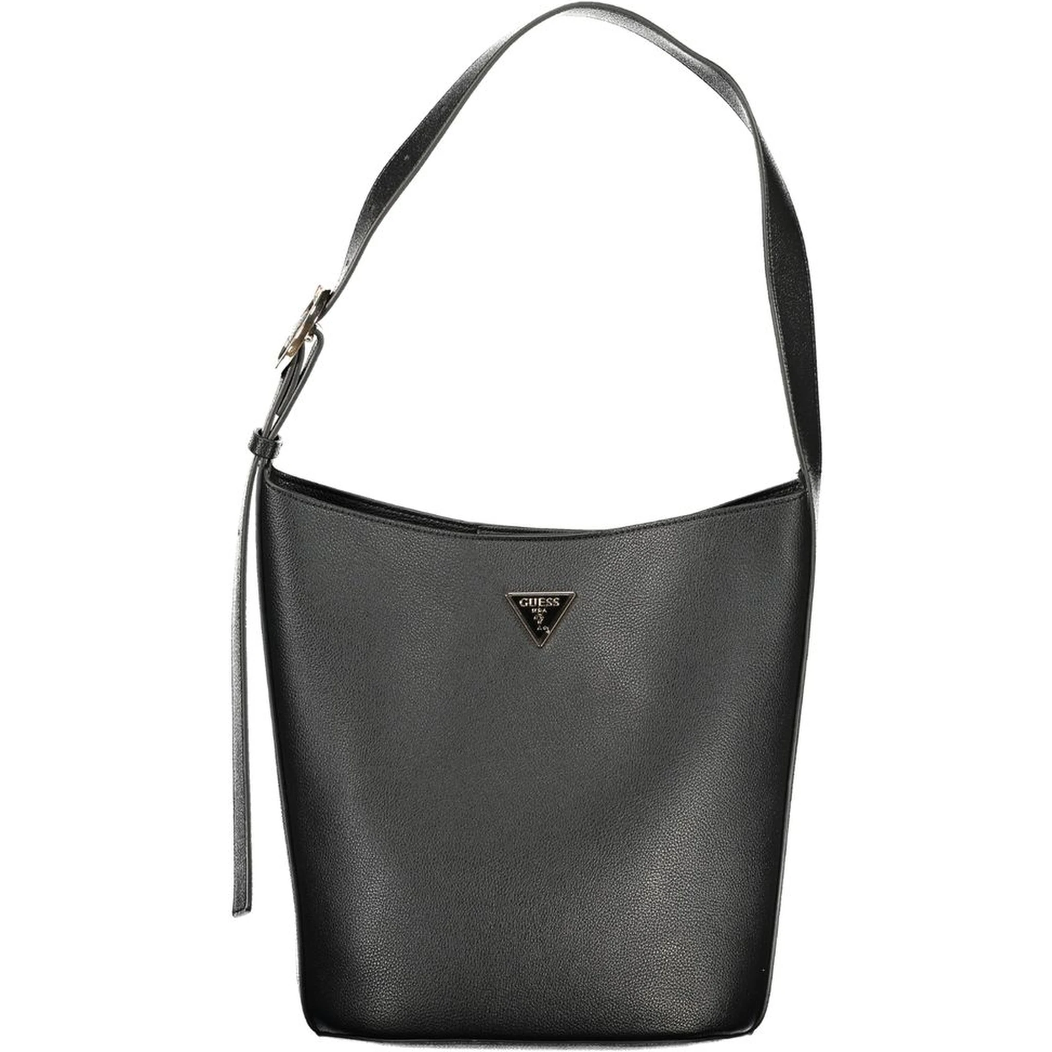 حقيبة يد نسائية سوداء من البولي يوريثان