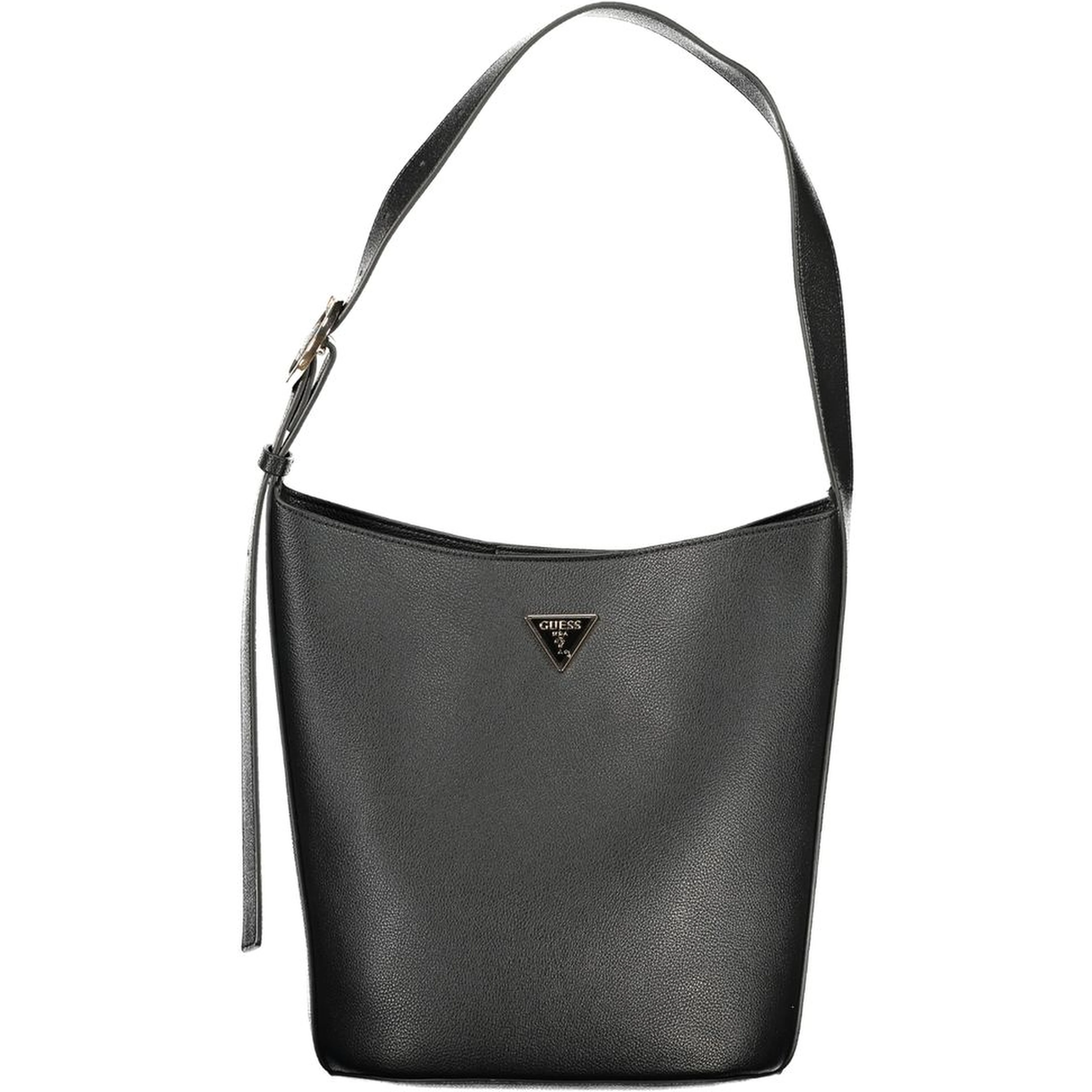 Black Polyurethane Women Handbag