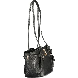 Nero Polyurethane Women Handbag