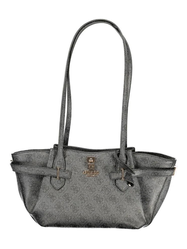 Black Polyurethane Women's Handbag