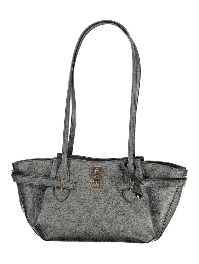 Black Polyurethane Women's Handbag