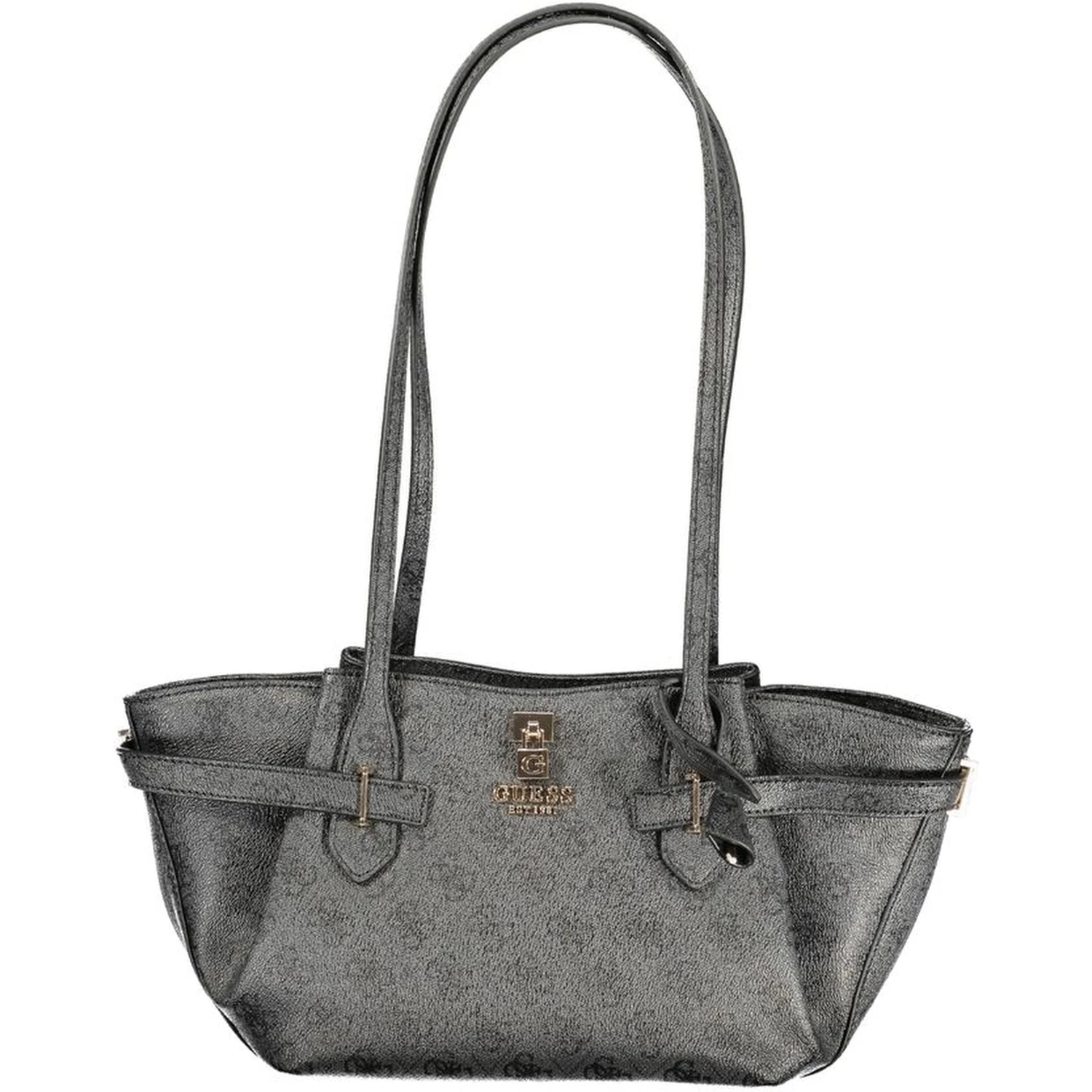 Black Polyurethane Women's Handbag