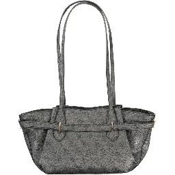 Black Polyurethane Women's Handbag