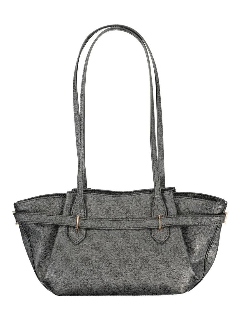 Black Polyurethane Women's Handbag