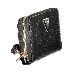 محفظة نسائية سوداء من البولي يوريثان