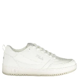White Polyester Athletic Sneakers