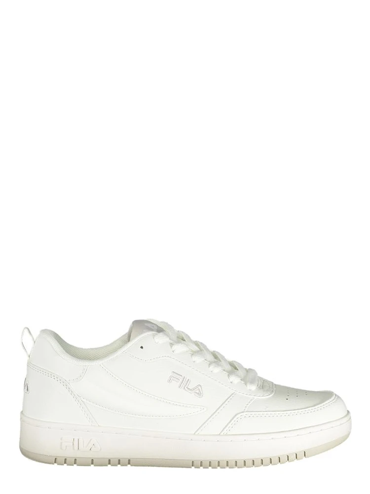 White Polyester Athletic Sneakers