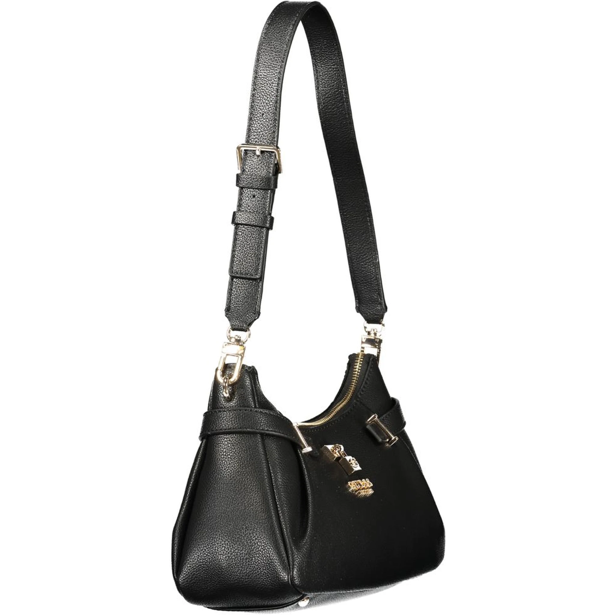 Black Polyurethane Women Handbag