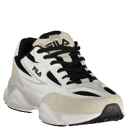 White Polyester Athletic Sneakers