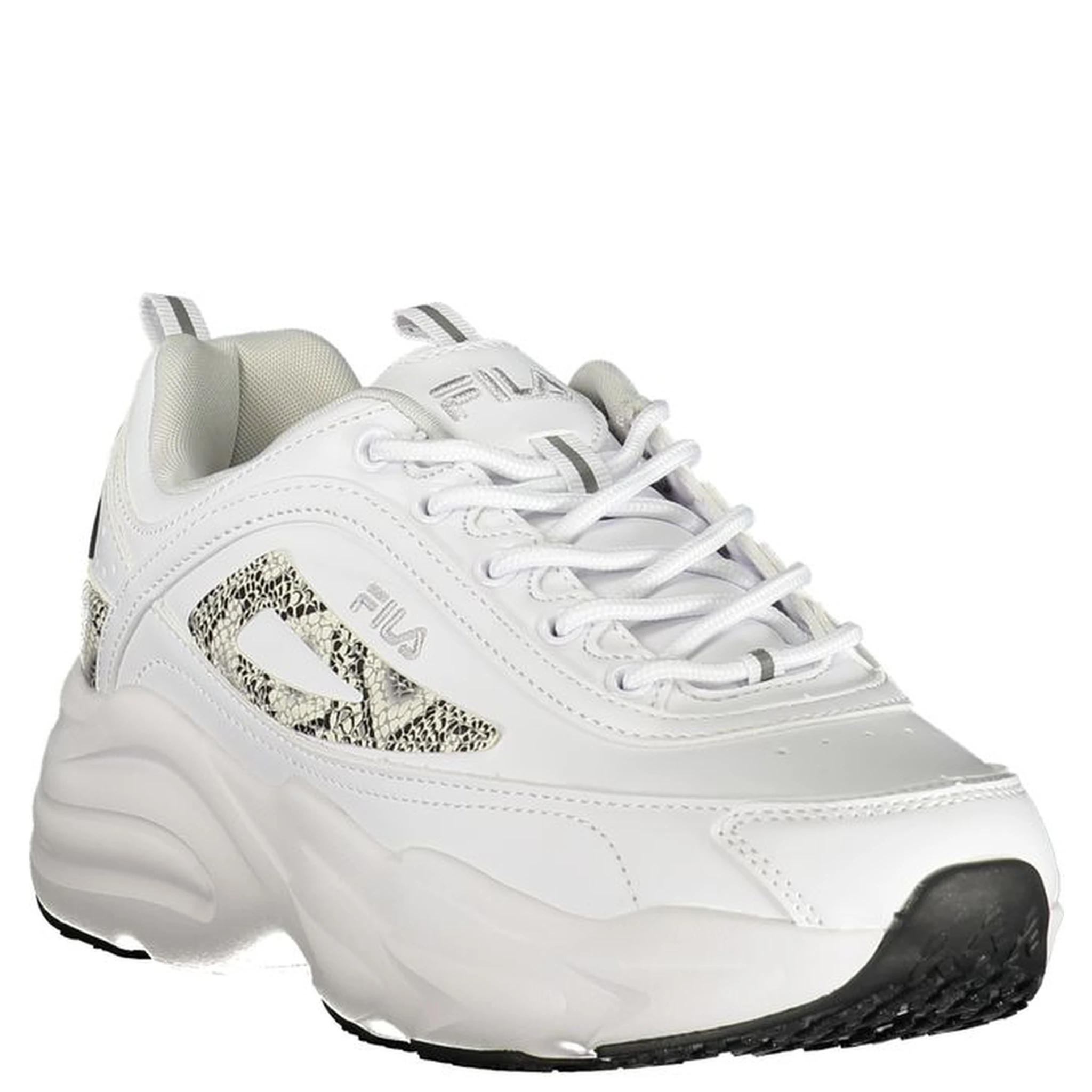 White Polyurethane Women Sneaker