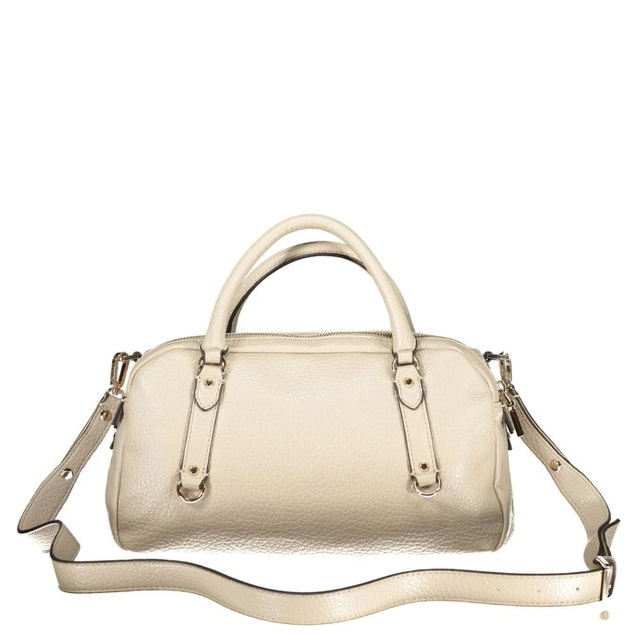 Beige Polyurethane Women's Handbag