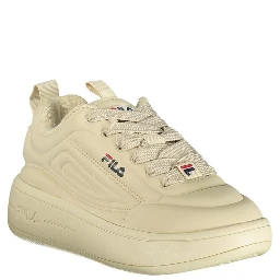 Beige Polyester Athletic Sneakers