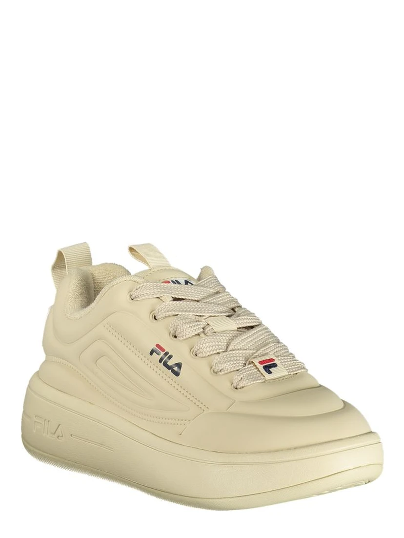 Beige Polyester Athletic Sneakers