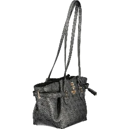 Black Polyurethane Women's Handbag