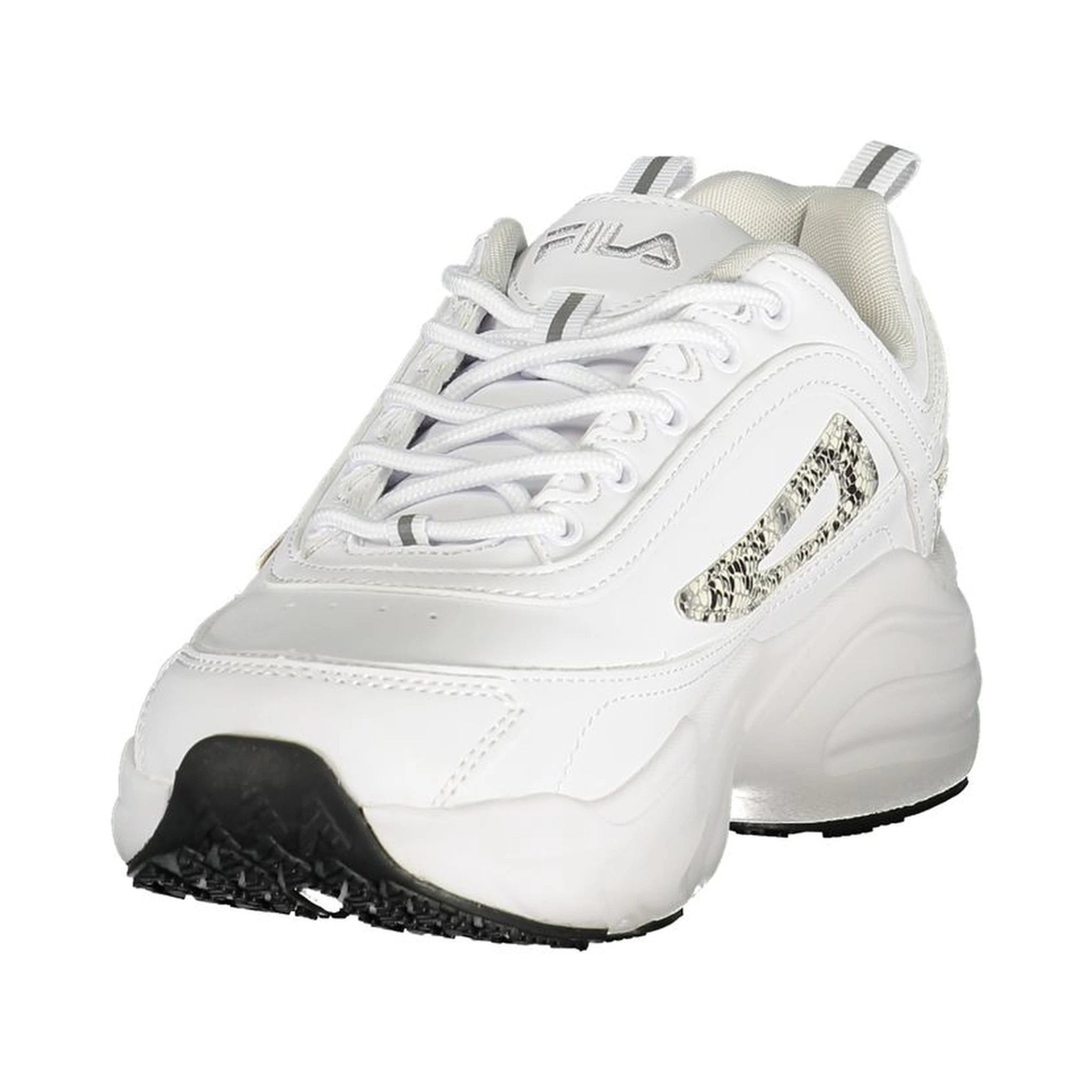White Polyurethane Women Sneaker