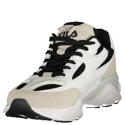 White Polyester Athletic Sneakers