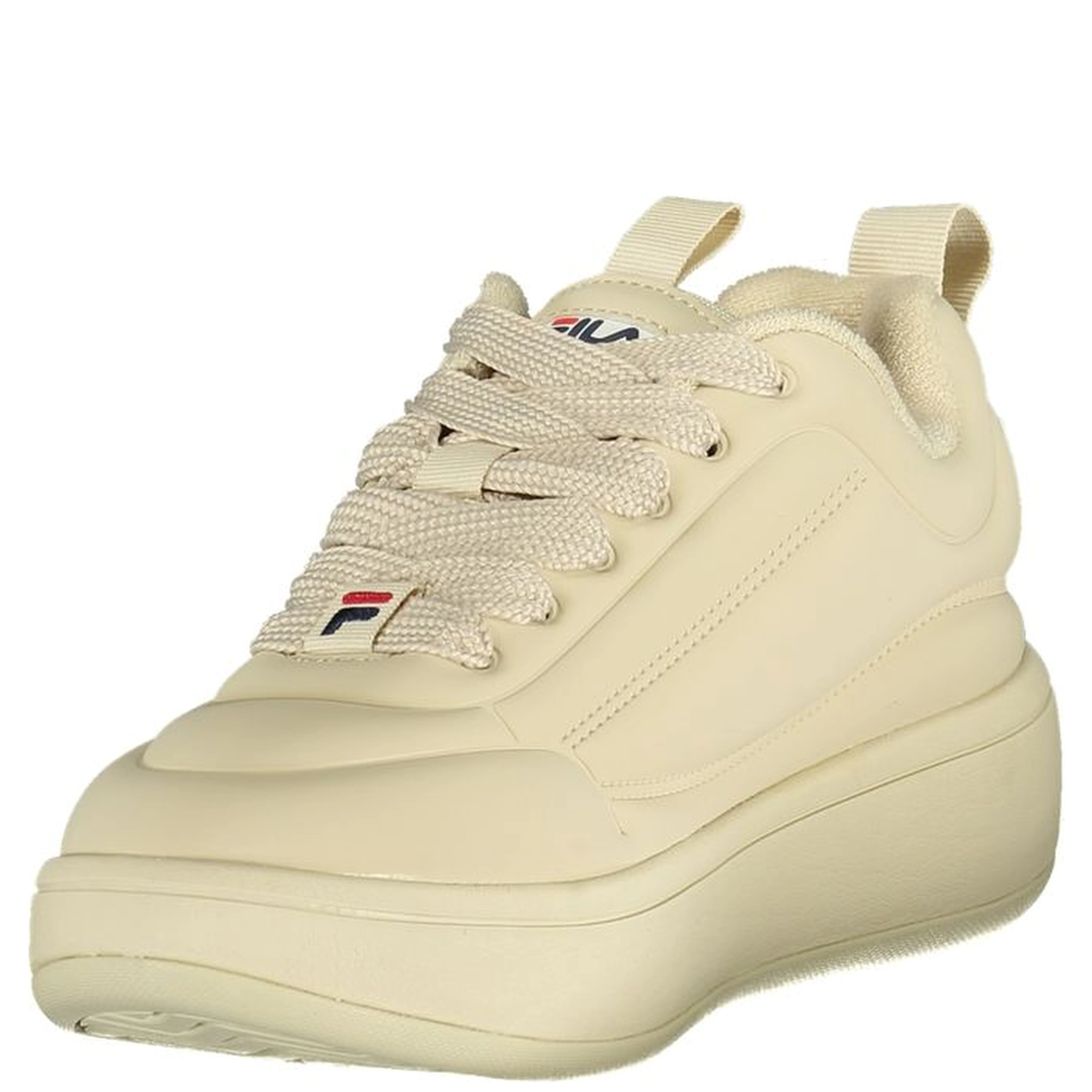 Beige Polyester Athletic Sneakers