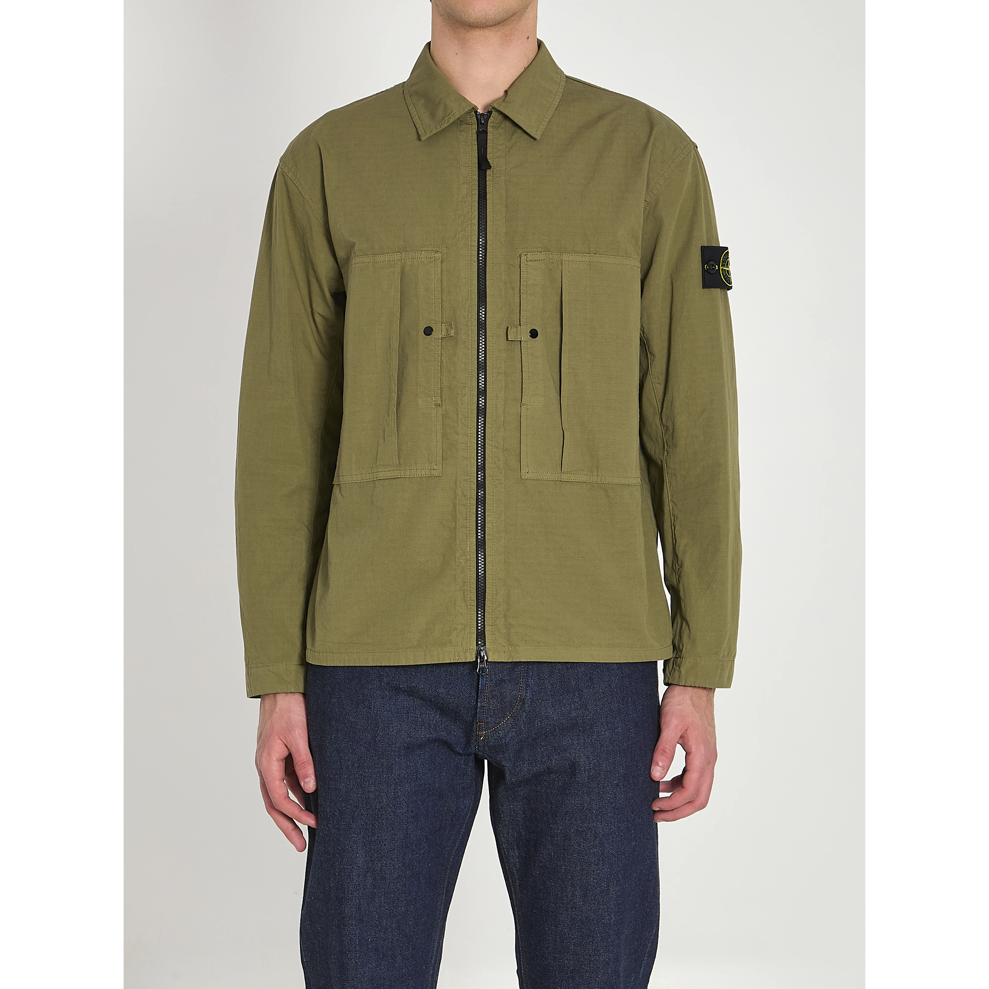 Ripstop cotton overshirt