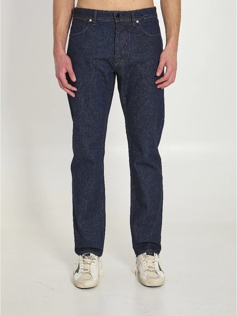 Regular denim pants