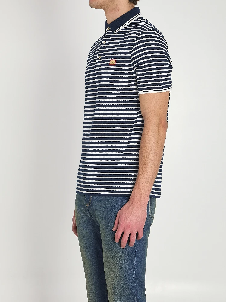 Striped pique polo shirt alternative