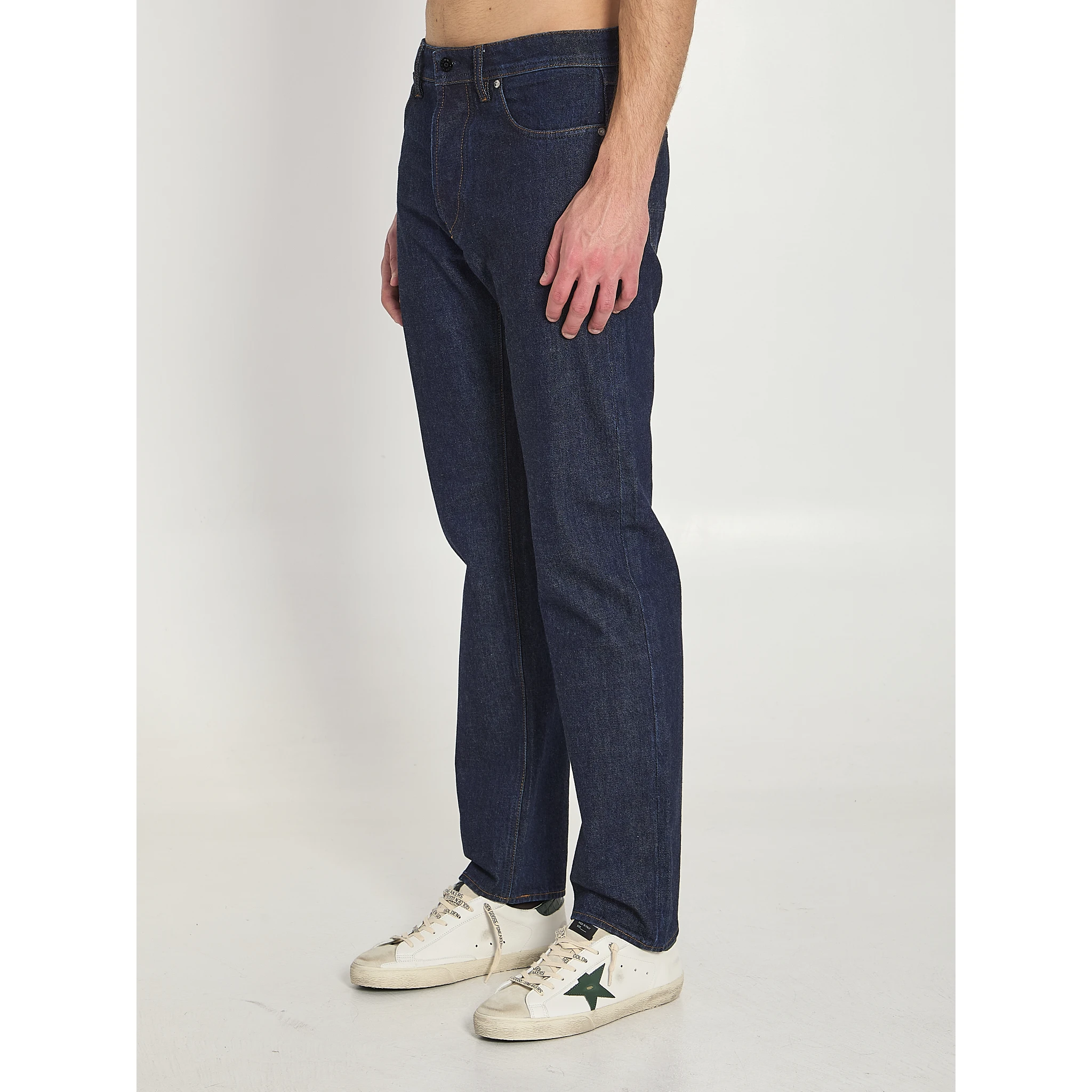 Regular denim pants
