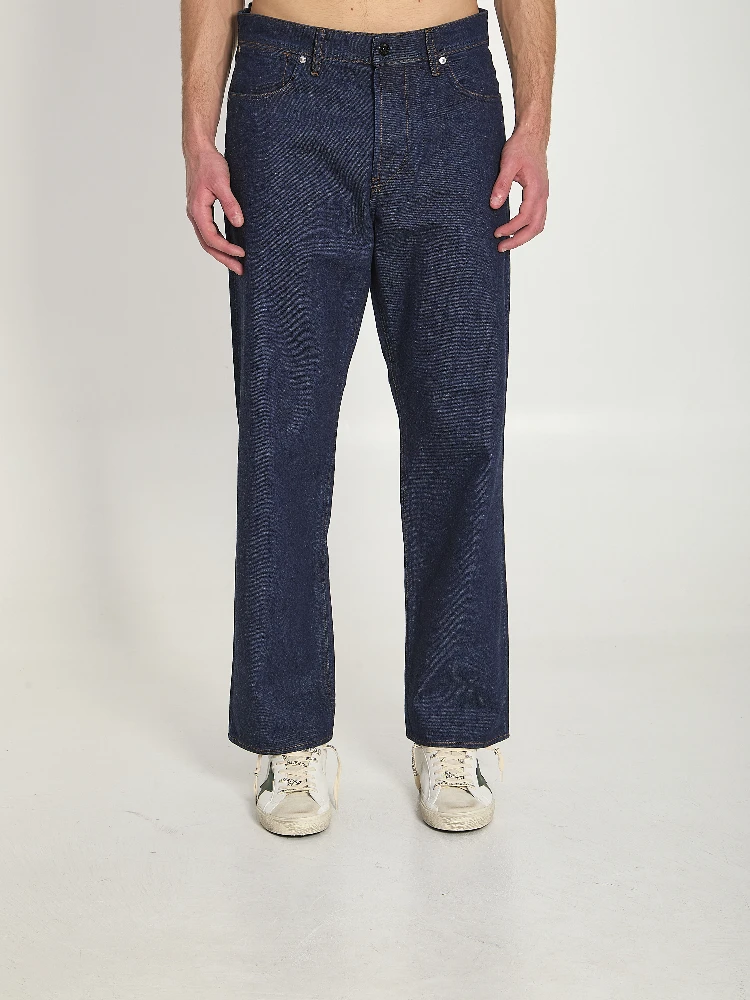 Loose denim pants