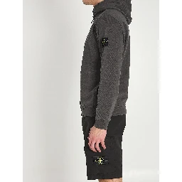 Hooded sweatshirt with zip