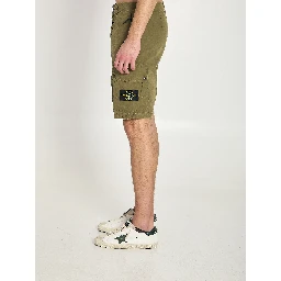 Slim bermuda military green