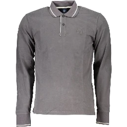 Grigio Cotton Men Polo Shirt