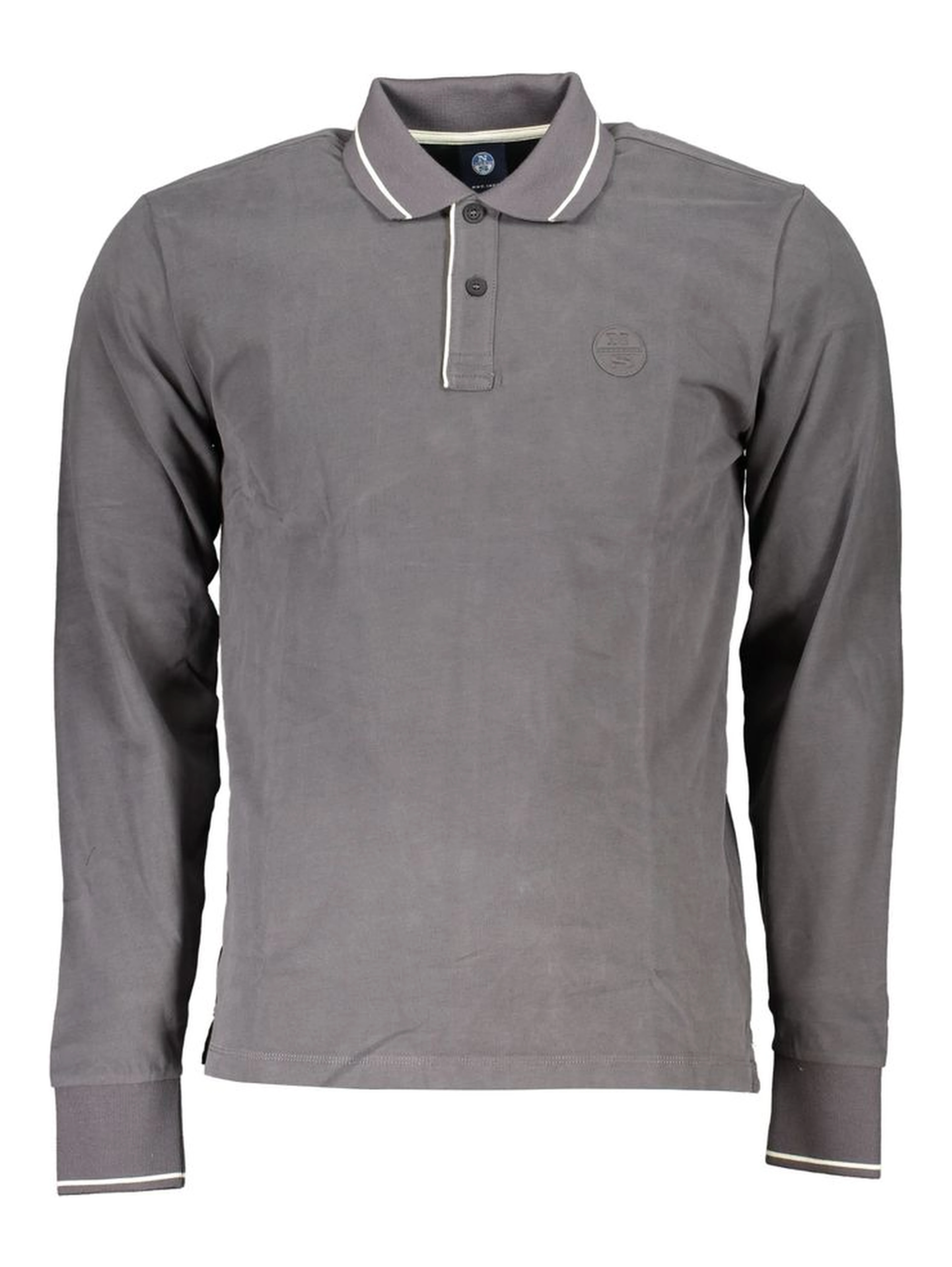 Grigio Cotton Men Polo Shirt
