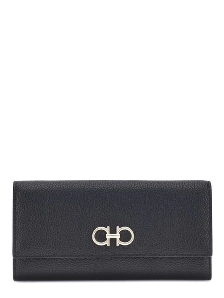 محفظة بوس توروس من جلد العجل الأسود