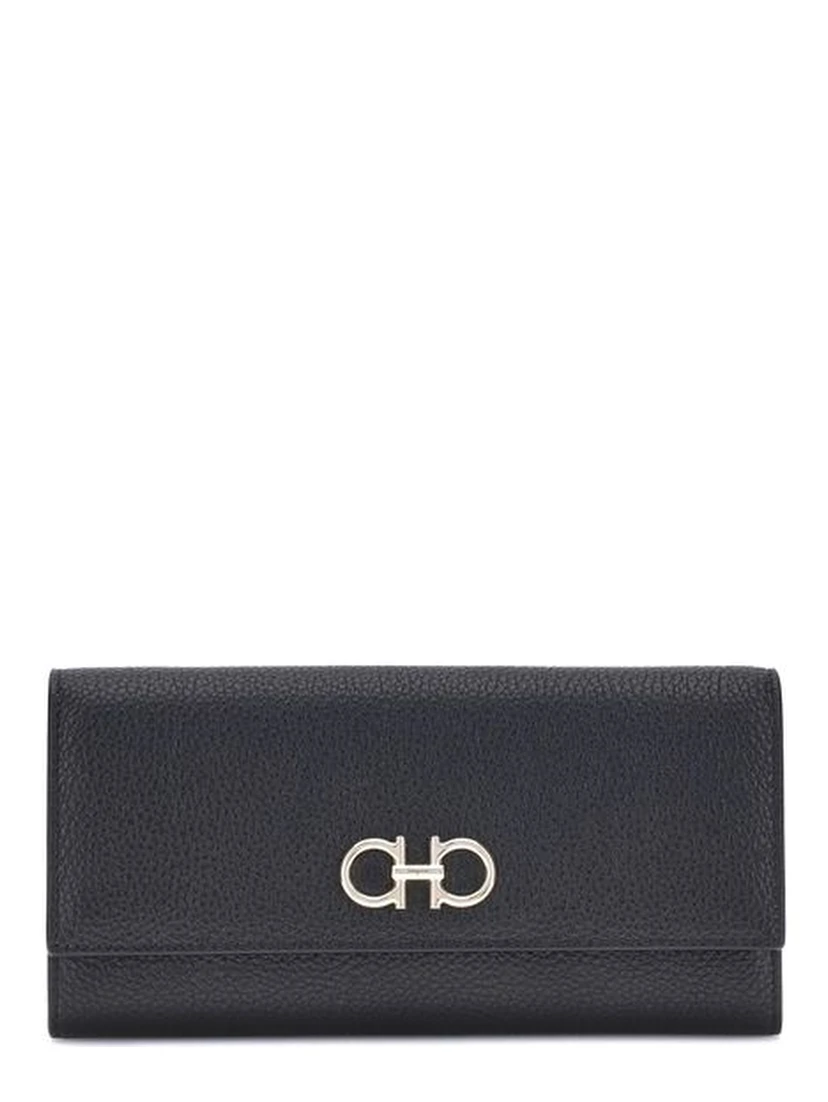 محفظة بوس توروس من جلد العجل الأسود