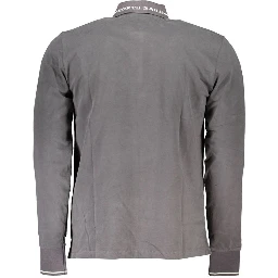 Grigio Cotton Men Polo Shirt