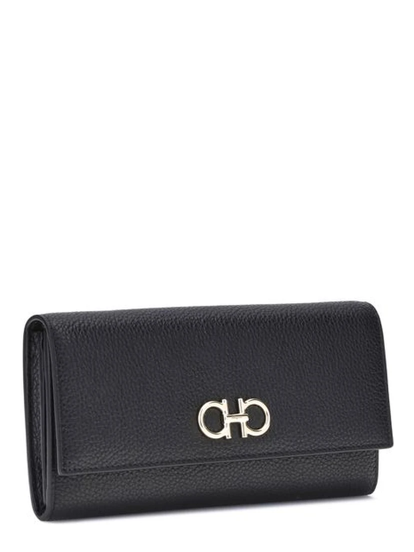 محفظة بوس توروس من جلد العجل الأسود