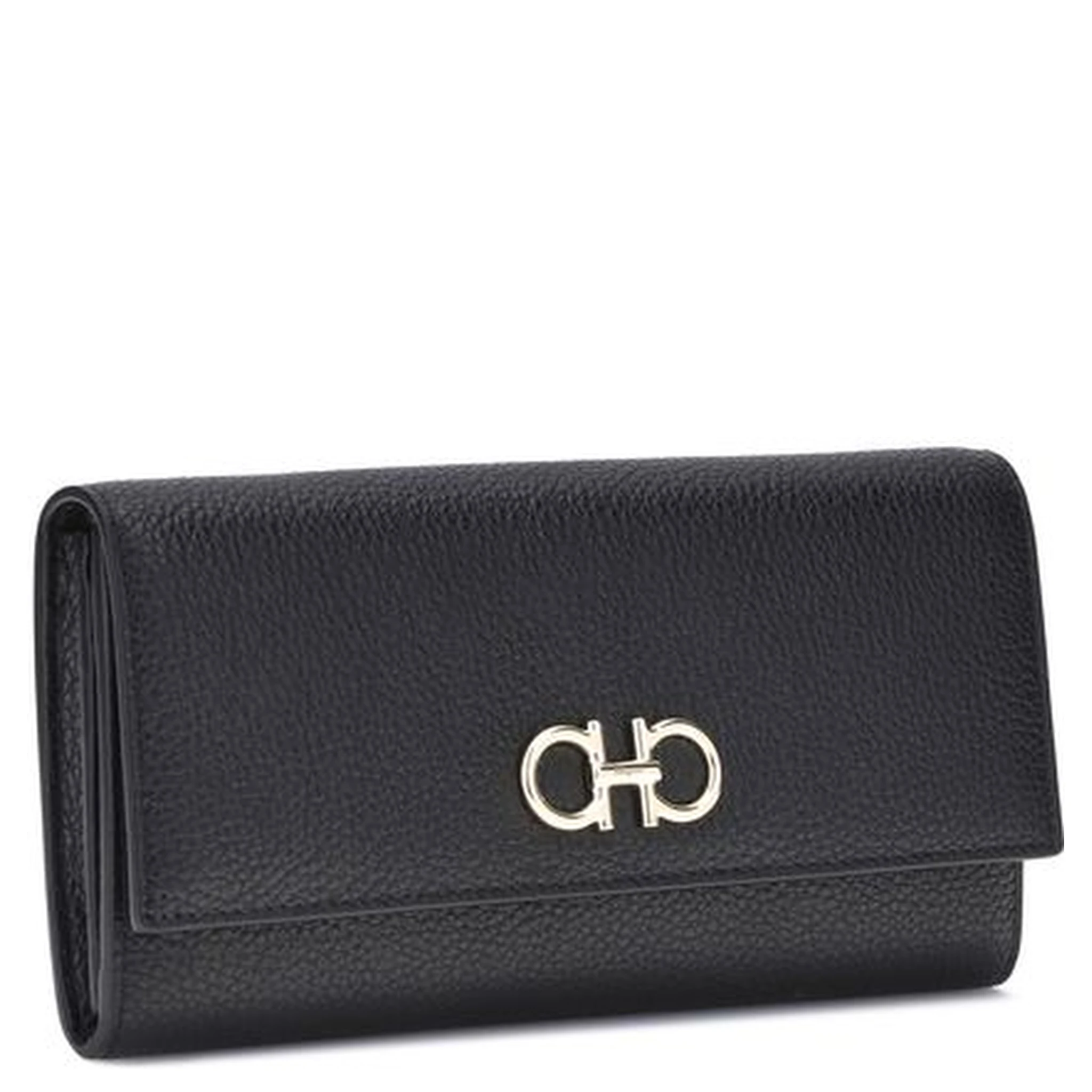 محفظة بوس توروس من جلد العجل الأسود