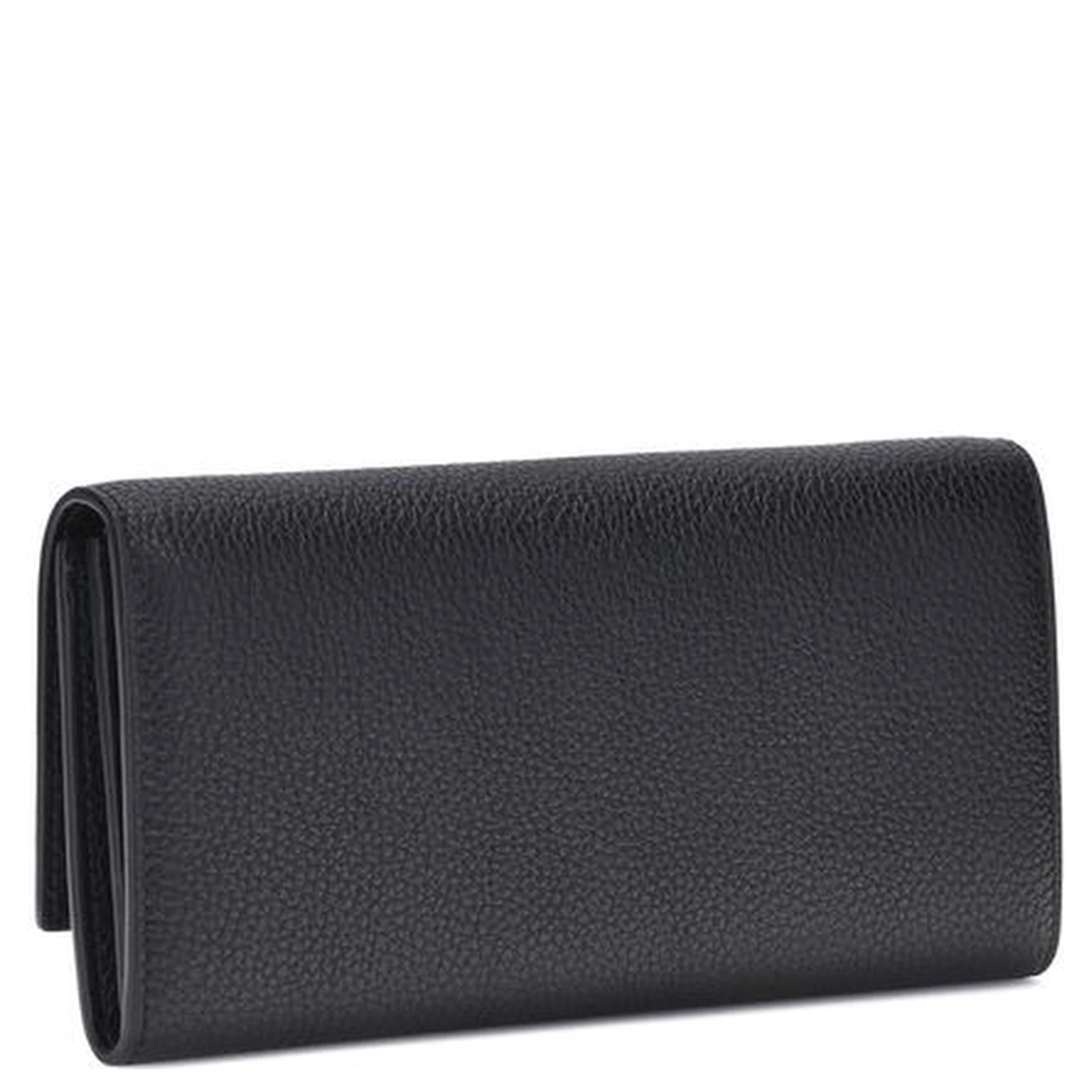 محفظة بوس توروس من جلد العجل الأسود