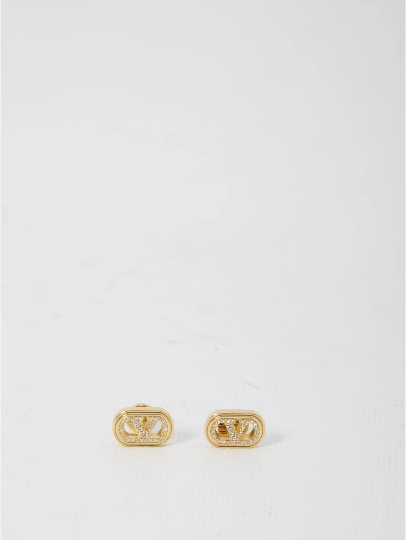 Ovalette earrings with rhinestones