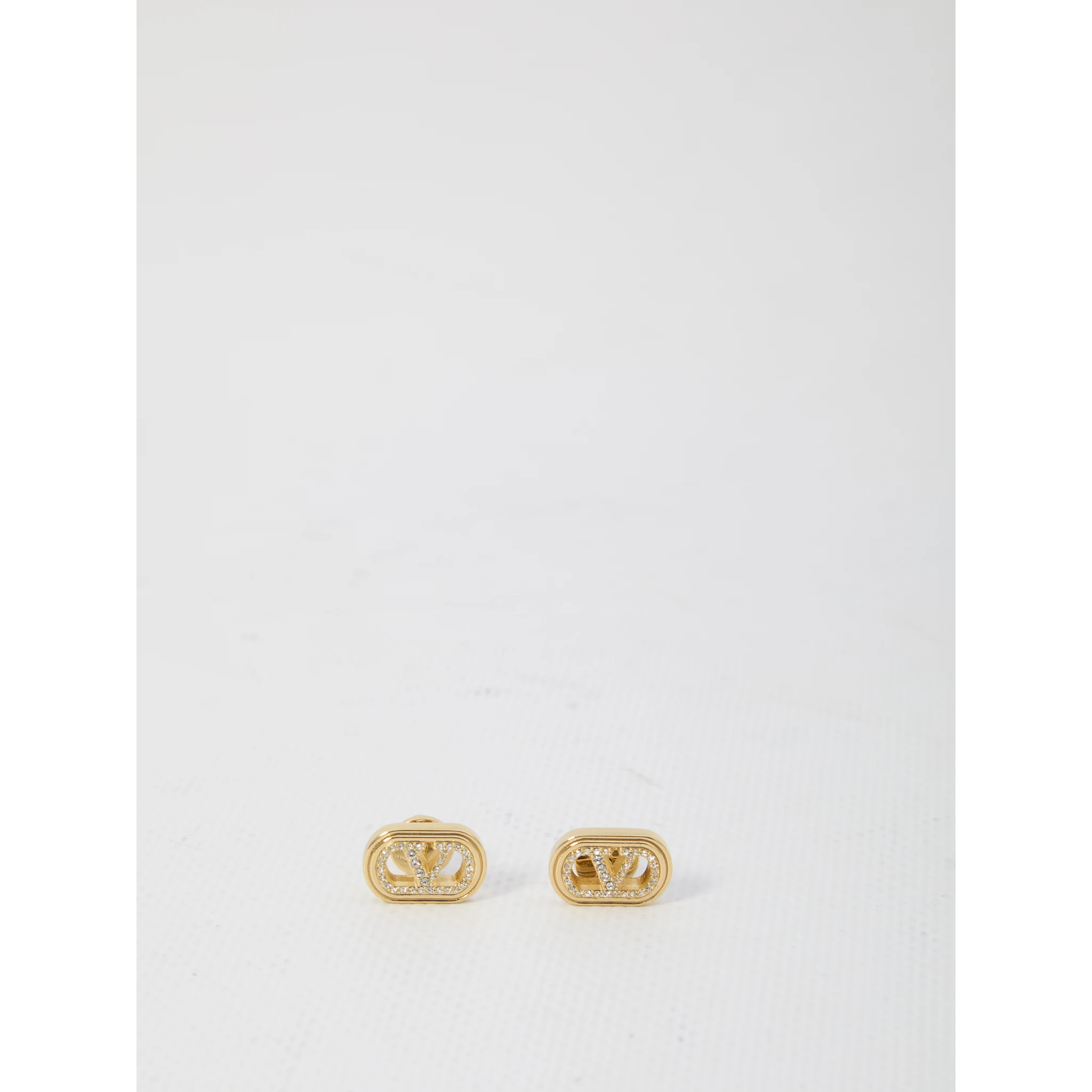 Ovalette earrings with rhinestones