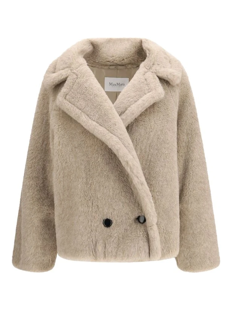 Beige Alpaca Vicugna Pacos Coat