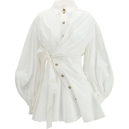 White Cotton Casual Dress